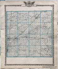 Load image into Gallery viewer, Antique-Hand-Colored-Map-Marion-County;-verso:-Clinton-County-Illinois-1876-Warner-&amp;-Beers-/-Union-Atlas-Co.-Midwest-1800s-19th-century-Maps-of-Antiquity
