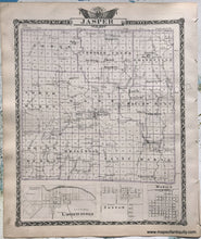 Load image into Gallery viewer, 1876 - Clay County; verso: Jasper County, Illinois - Antique Map
