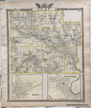 Load image into Gallery viewer, Antique-Hand-Colored-Map-Clay-County;-verso:-Jasper-County-Illinois-1876-Warner-&amp;-Beers-/-Union-Atlas-Co.-Midwest-1800s-19th-century-Maps-of-Antiquity
