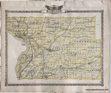 Load image into Gallery viewer, Antique-Hand-Colored-Map-Madison-County;-verso:-Bond-County-Illinois-1876-Warner-&amp;-Beers-/-Union-Atlas-Co.-Midwest-1800s-19th-century-Maps-of-Antiquity
