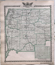 Load image into Gallery viewer, 1876 - Macoupin County, verso: Greene County, Illinois - Antique Map
