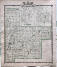 Load image into Gallery viewer, 1876 - Christian County; verso: Montgomery County, Illinois - Antique Map
