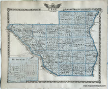 Load image into Gallery viewer, 1876 - Quincy, Illinois; verso: Pike County, Illinois - Antique Map
