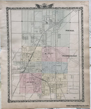 Load image into Gallery viewer, Antique-Hand-Colored-Map-Normal-and-Bloomington-Illinois;-verso:-Champaign-Urbana-Mattoon-and-Charleston-Illinois-1876-Warner-&amp;-Beers-/-Union-Atlas-Co.-Midwest-1800s-19th-century-Maps-of-Antiquity
