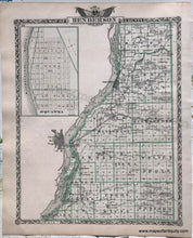 Load image into Gallery viewer, 1876 - Mercer County; verso: Henderson County, Illinois - Antique Map
