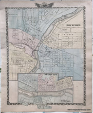 Load image into Gallery viewer, Antique-Hand-Colored-Map-Rockford-Sterling-and-Rock-Falls-Illinois;-verso:-Putman-and-east-part-of-Marshall-Counties-Illinois-1876-Warner-&amp;-Beers-/-Union-Atlas-Co.-Midwest-1800s-19th-century-Maps-of-Antiquity
