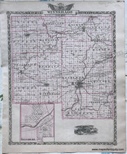 Load image into Gallery viewer, Antique-Hand-Colored-Map-Winnebago-County;-verso:-Stephenson-County-Illinois-1876-Warner-&amp;-Beers-/-Union-Atlas-Co.-Midwest-1800s-19th-century-Maps-of-Antiquity
