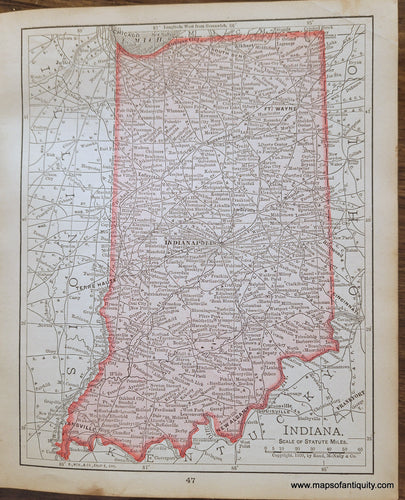 Genuine-Antique-Map-Indiana-1900-Rand-McNally-Maps-Of-Antiquity