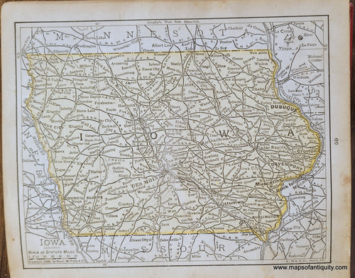 Genuine-Antique-Map-Iowa-1900-Rand-McNally-Maps-Of-Antiquity
