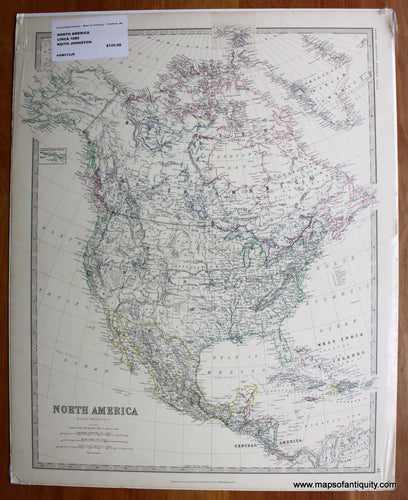 Antique-Map-North-America-North-America--1880-Johnston-Maps-Of-Antiquity
