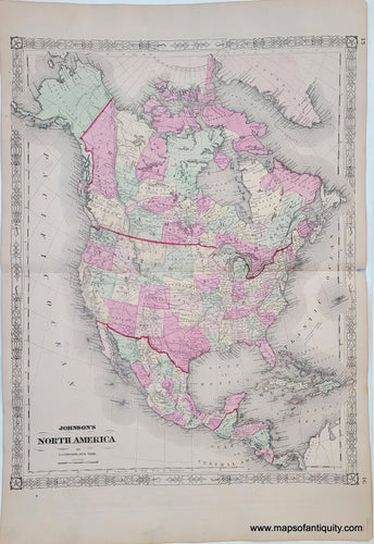 Antique-Map-North-America-Central-America-Johnson-1866-Maps-of-antiquity