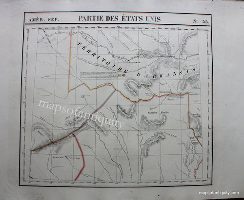 Antique-Hand-Colored-Map-Amer.-Sep.-No.-55-Partie-des-Etats-Unis-North-America--1827-Vandermaelen-Maps-Of-Antiquity