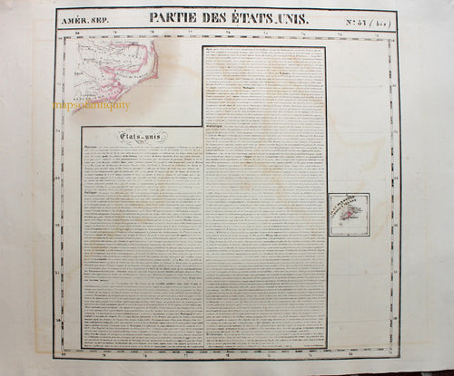 Antique-Hand-Colored-Map-Amer.-Sep.-No.-57-(bis)-Partie-des-Etats-Unis-North-America--1827-Vandermaelen-Maps-Of-Antiquity