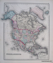 Load image into Gallery viewer, Antique-Hand-Colored-Map-North-America-South-America-North-America--1876-Gray-Maps-Of-Antiquity
