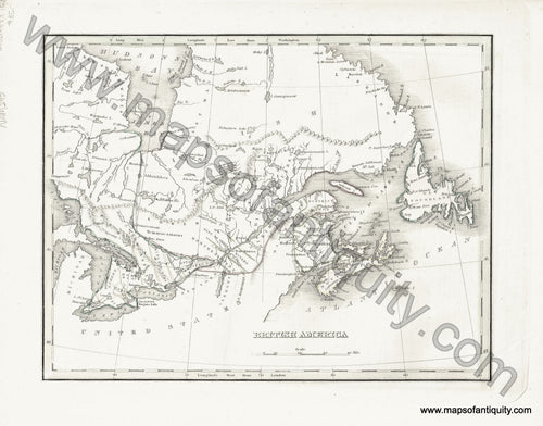 Antique-Hand-Colored-Map-British-America-North-America-Canada-1835-T.G.-Bradford-Maps-Of-Antiquity