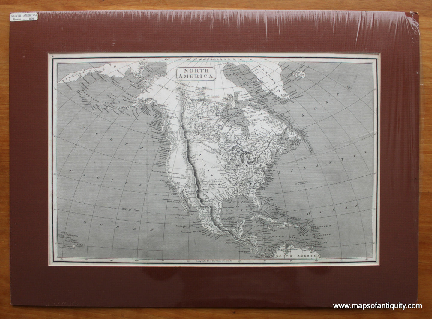 Antique-Black-and-White-Map-North-America-North-America-North-America-General-1806-Rees-Maps-Of-Antiquity