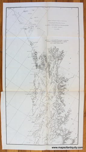 Antique-Map-Sketch-Showing-The-Progress-of-the-Surveys-Locating-the-Boundary-Between-Alaska-And-British-Possessions-In-North-America-Canada-Coast-and-Geodetic-Survey-Maps-of-Antiquity