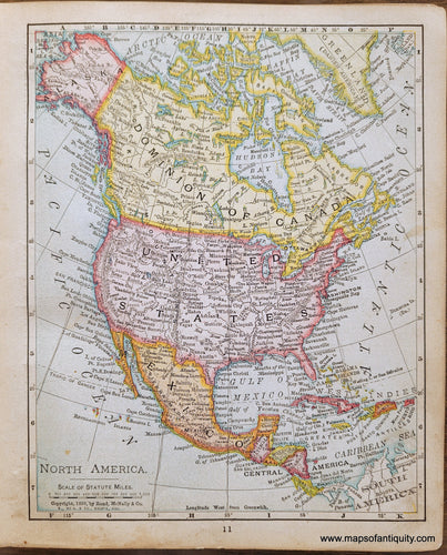 Genuine-Antique-Map-North-America-1900-Rand-McNally-Maps-Of-Antiquity