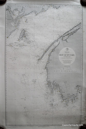 Antique--Nautical-Chart-Bay-of-Fundy-Southern-Part-Canada-Canada-Antique-Nautical-Charts-1890-U.S.-Navy-Hydrographic-Office-Maps-Of-Antiquity