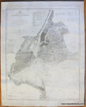 Load image into Gallery viewer, Antique-Nautical-Chart-New-York-Bay-and-Harbor-United-States-New-York-1885-US-Coast-Survey-Maps-Of-Antiquity
