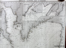 Load image into Gallery viewer, 1879 - Great Britain and Ireland with coasts of France and Spain- Orkney &amp; Faroe Islands to the Bay of Biscay - Antique Chart
