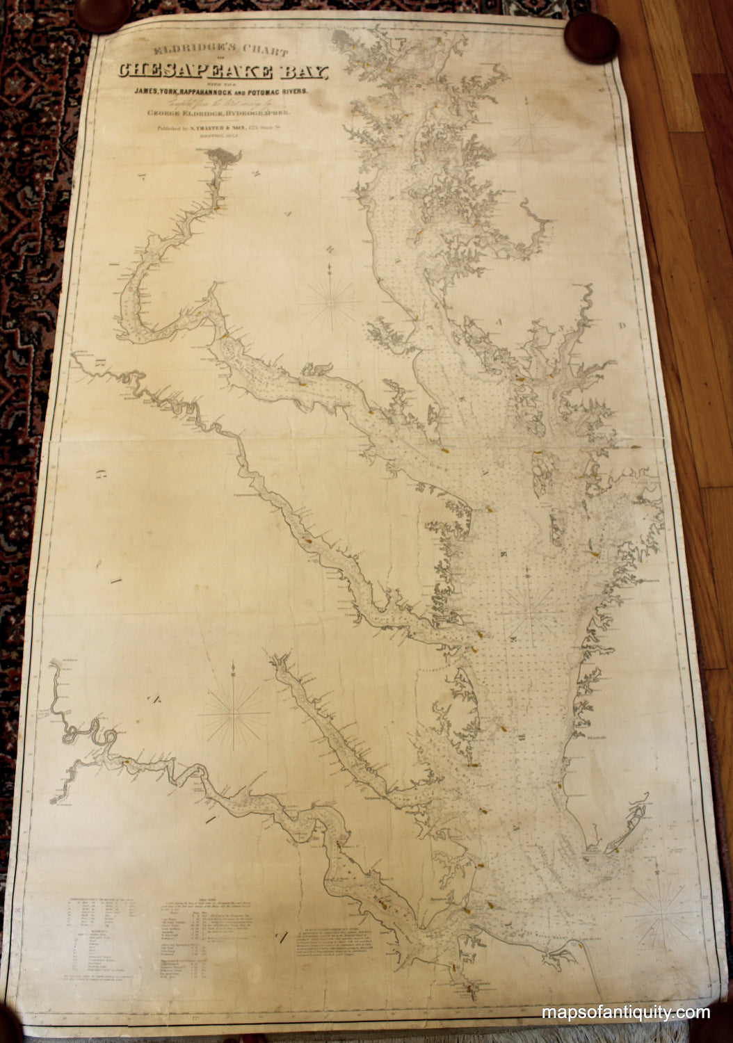 Antique-Nautical-Chart-Eldridge's-Chart-of-Chesapeake-Bay-Nautical--1873-Eldridge-Maps-Of-Antiquity