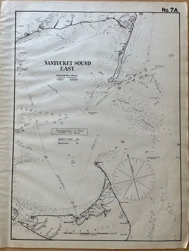 Black-and-White-Antique-Map-Nautical-Sailing-Chart-Nantucket-Sound-Chatham-Monomoy-East-United-States-Northeast-1910-Eldridge-Maps-Of-Antiquity