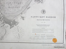 Load image into Gallery viewer, 1894 - Nantucket Harbor Massachusetts Chart - Antique Chart
