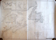 Load image into Gallery viewer, Antique-Black-and-White-Nautical-Chart-Gulf-of-St.-Lawrence-New-Foundland-Nova-Scotia-Antique-Nautical-Charts-Canada-1870-U.S.-Hydrographic-Office-Maps-Of-Antiquity
