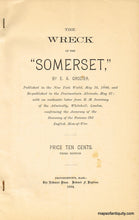 Load image into Gallery viewer, 1894 - The Wreck of the Somerset - Antique Booklet
