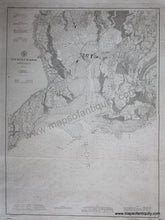 Load image into Gallery viewer, Black-and-White-Harbor-Chart-New-Haven-Harbor-Connecticut-United-States-North-East-1907-USC&amp;GS-Maps-Of-Antiquity

