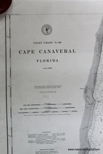 Load image into Gallery viewer, 1883 - Coast Chart No. 161 Cape Canaveral Florida - Antique Chart
