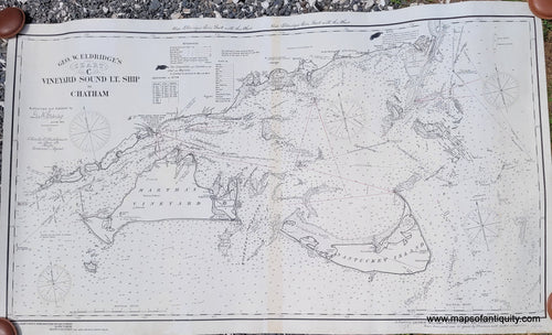 Antique-Nautical-Chart-C-Martha's-Vineyard-Nantucket-Chatham-Eldridge-Nautical-Sailing-Chart-1914