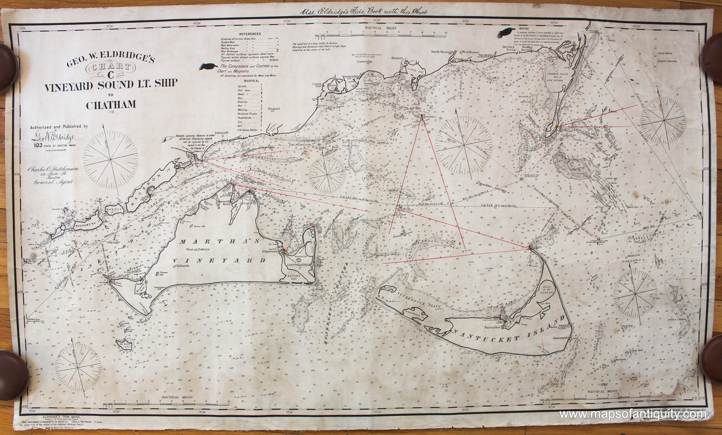 Antique-Nautical-Chart-C-Martha's-Vineyard-Nantucket-Chatham