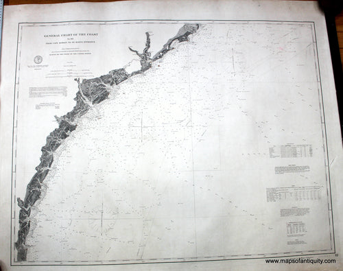 Antique-Nautical-Chart-General-ChartÃ¢â‚¬Â¦Cape-Romain-SC-to-St.-Marys-Entrance-GA-North-America-South-1885-U.S.-Coast-and-Geodetic-Survey-Maps-Of-Antiquity