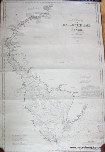 Antique-Nautical-Chart-Eldridge-Delaware-Bay-Chart-**********-North-America-Mid-Atlantic-1895-Eldridge-Maps-Of-Antiquity