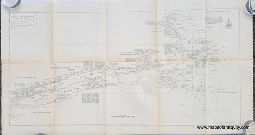 Antique-Black-and-White-Map-A-Portion-of-a-Map-of-New-England-or-the-so-called-Southack-Map-New-York-Long-Island-Connecticut-Cape-Cod-New-England-United-States-North-East-1890-US-Coast-and-Geodetic-Survey-Maps-Of-Antiquity