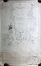 Load image into Gallery viewer, Antique-Black-and-White-Nautical-Chart-Thames-River-Harbor-of-New-London-&amp;-Approaches-Connecticut-Nautical-Charts-US--Northeast-Charts-1889-USC&amp;GS-Maps-Of-Antiquity
