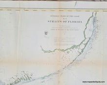 Load image into Gallery viewer, Hand-Colored-Antique-Coastal-Chart-General-Chart-of-the-Coast-No.-X-Straits-of-Florida-FL-Florida-Keys-United-States-South-1868-U.S.-Coast-Survey-Maps-Of-Antiquity
