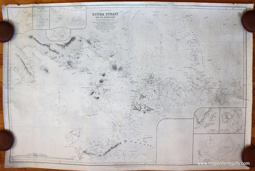 Antique-Nautical-Chart-Indonesia--Sunda-Strait-and-its-Approaches-Nautical-Charts-Asia-General-1884-British-Admiralty-Maps-Of-Antiquity