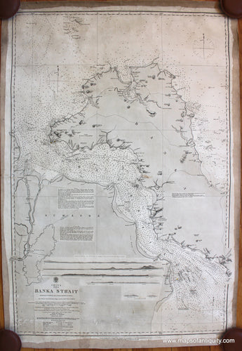 Antique-Nautical-Chart-Indonesia---Banka-Strait--Nautical-Charts-Indonesia-1872-British-Admiralty-Maps-Of-Antiquity
