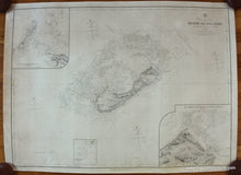 Load image into Gallery viewer, Black-&amp;-White-Antique-Nautical-Chart-Bermuda-Islands.-From-the-most-recent-Brit.-Admty.-Surveys.-Antique-Nautical-Charts-Central-America-and-Caribbean-1877-Hydrographic-Office-US-Navy-Maps-Of-Antiquity
