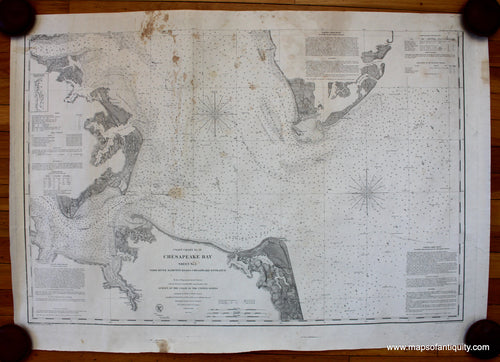 Antique-nautical-chart-restrike-Chesapeake-Bay-Virginia-Maryland-USCS-20th-Century-Maps-of-Antiquity