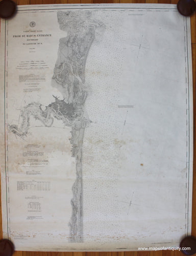 Antique-nautical-chart-restrike-St-Marys-Entrance-Florida-Amelia-Island-Fernandina-Jacksonville-USC&GS-20th-Century-Maps-of-Antiquity