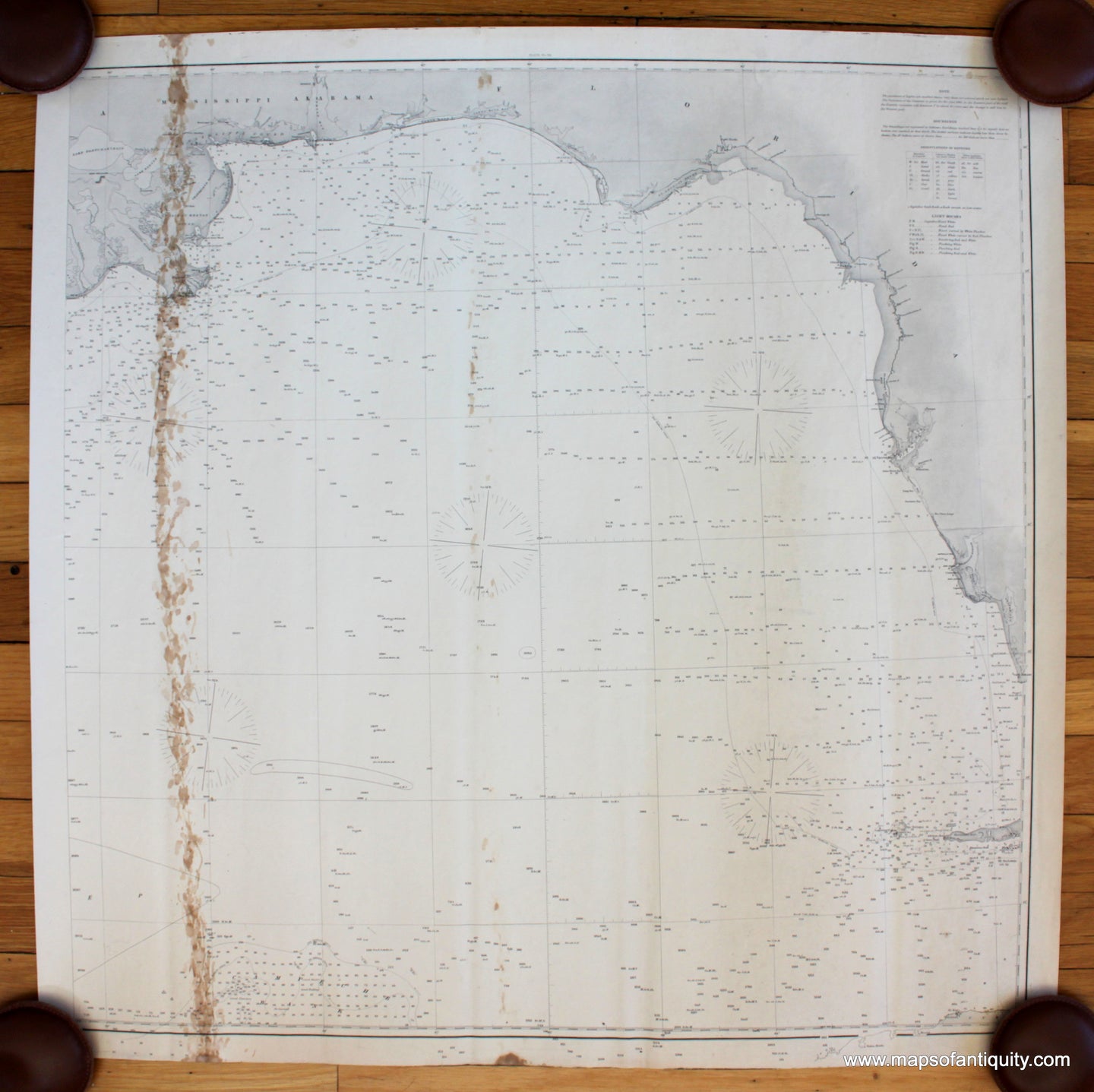 Antique-nautical-chart-restrike-Southern-Coast-United-States-Gulf-of-Mexico-New-Orleans-Key-West-USC&GS-20th-Century-Maps-of-Antiquity