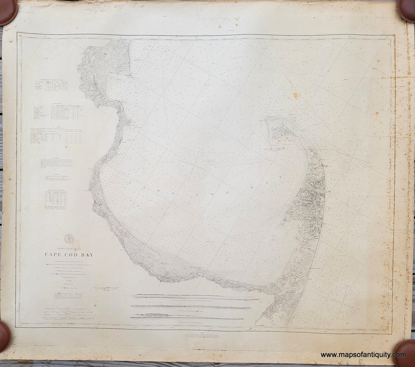 NAU334-Antique-nautical-chart-restrike-Coast-Chart-No-10-Cape-Cod-Bay-Plymouth-Provincetown-USCGS-20th-Century-Maps-of-Antiquity