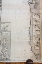 Load image into Gallery viewer, 1888 / 1889 - Chart No. 136 West Coast of North America, San Francisco to Queen Charlotte Island - Antique Chart
