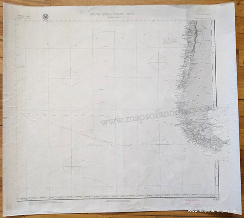 Genuine-Antique-Chart-South-Pacific-Ocean-Sheet-1-South-America--1882-/-1902-Hydrographic-Office-of-the-US-Navy-Maps-Of-Antiquity-1800s-19th-century