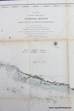 Load image into Gallery viewer, Genuine-Antique-Nautical-Chart-Preliminary-Coast-Chart-No.-70-Florida-Reefs-From-Long-Key-to-Newfound-Harbor-Key-1863-U.S.-Coast-Survey-Maps-Of-Antiquity
