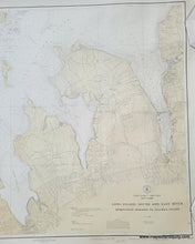 Load image into Gallery viewer, Genuine-Antique-Nautical-Chart-Long-Island-Sound-and-East-River-Hempstead-Harbor-to-Tallman-Island-1922-1927-US-Coast-and-Geodetic-Survey-Maps-Of-Antiquity
